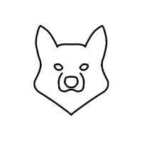 logomarca do Collie em formato de um cachorro